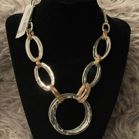 Robert Lee Morris Silver and Gold Statement Necklace - Picture 2 of 5